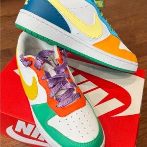 Nike Low Top Sneakers — White, Green, Orange, Yellow, Blue, Purple New